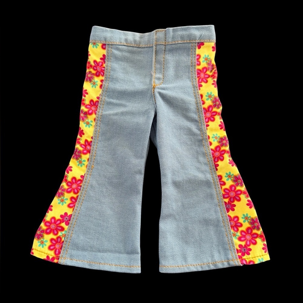 American Girl Doll Meet Julie Groovy Flare Jeans Pants Albright 70s Historical